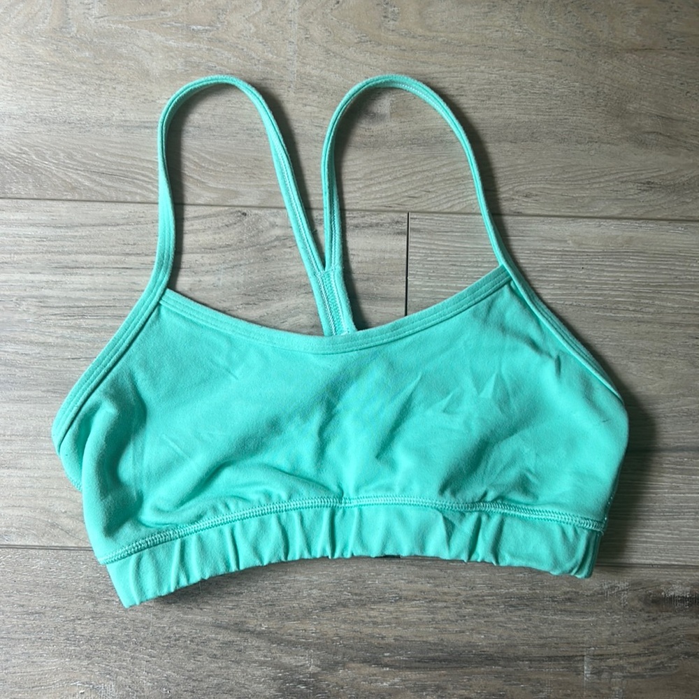 LULULEMON FLOW Y NULU BRA turquoise color